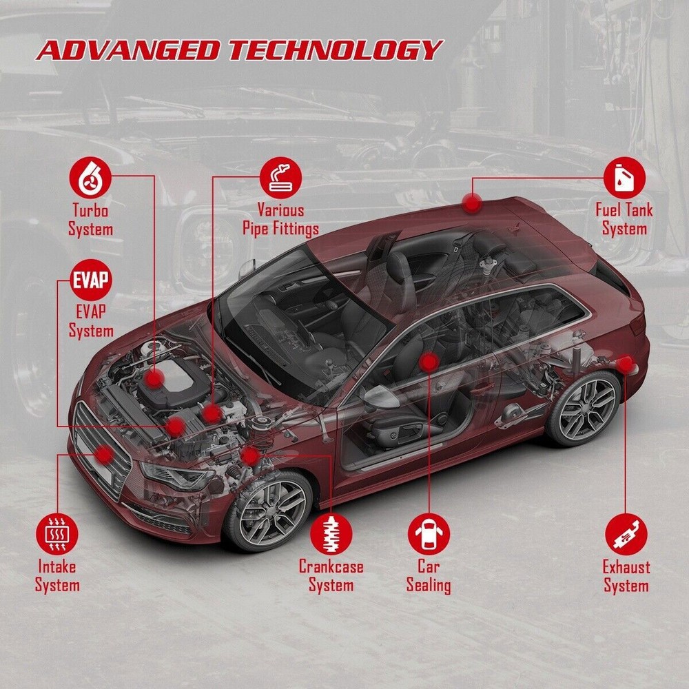 Car EVAP Smoke Machine Diagnostic Emissions Fuel Pipe Cooling System Tester