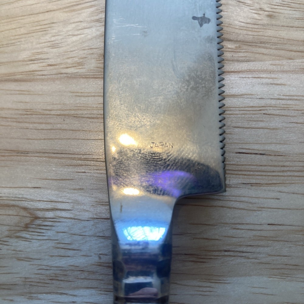 Mid-Century Bridalane wedding bread knife, 12", silverplated handle