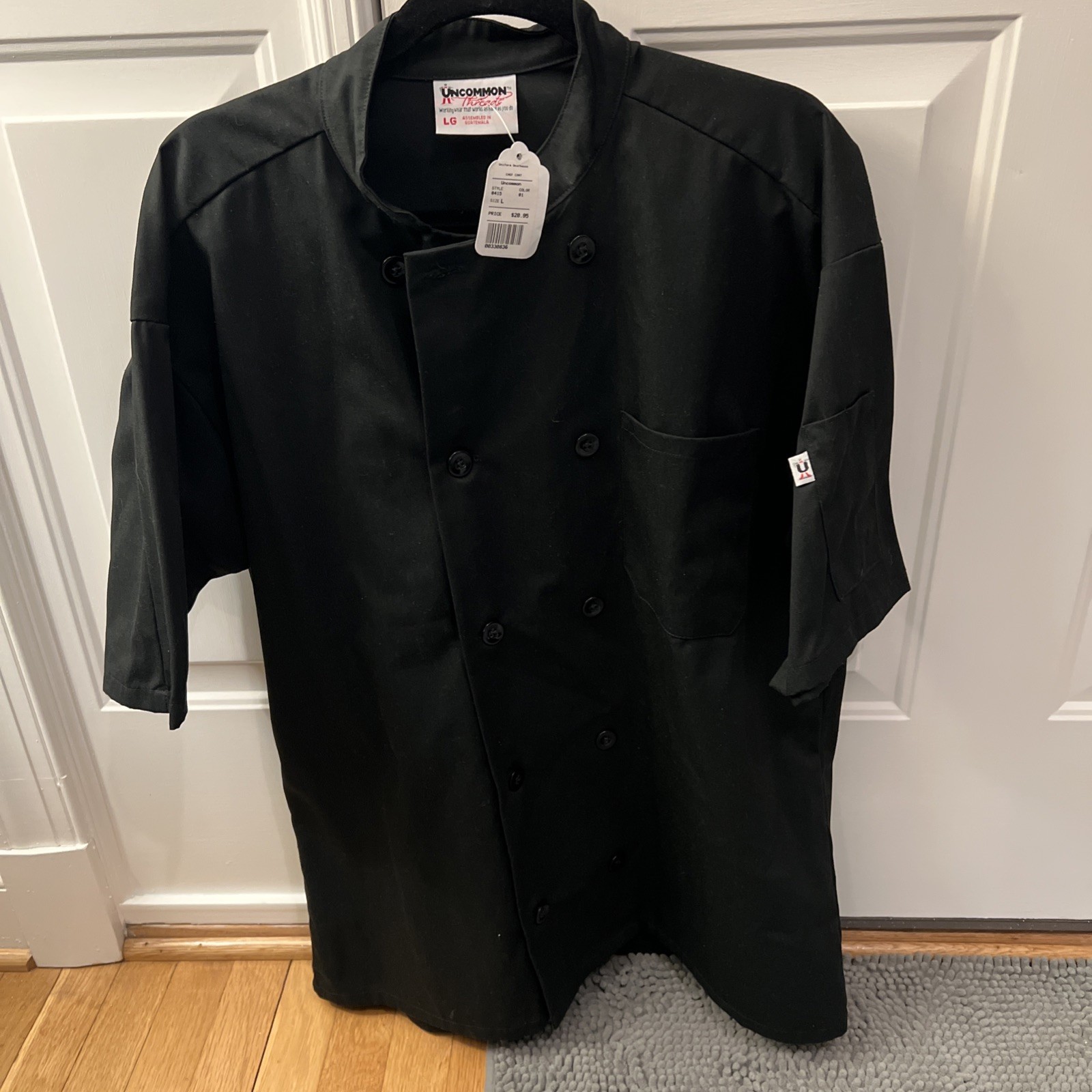 Uncommon Threads Chef's Coat-New With Tags -Black Large