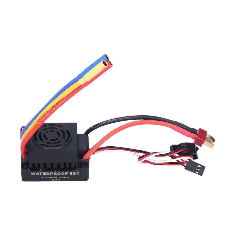60A RC Brushless Waterproof Electronic Speed Controller ESC for 1/10 Remote