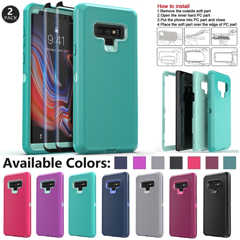 Shockproof Rugged For Samsung Galaxy Note 9 Case Phone Cover / Screen Protector