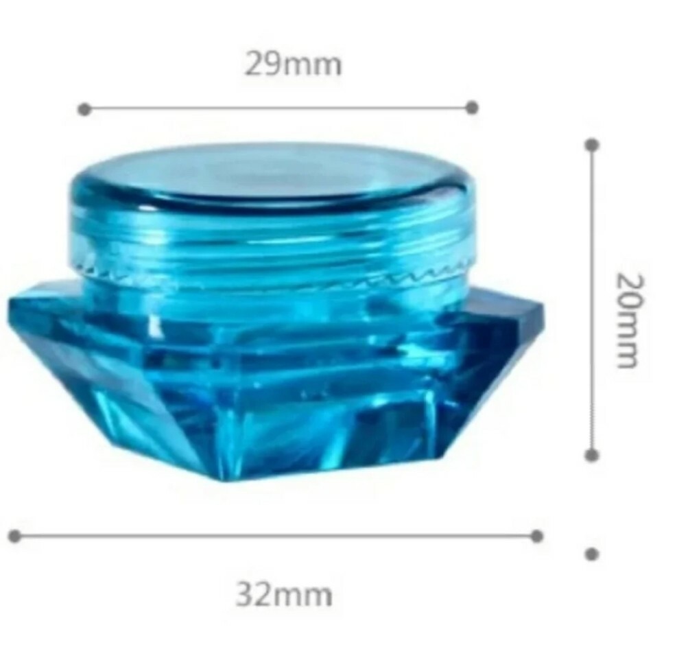 30 Empty 5 Gram/5 ML Cosmetic Sample Container Diamond Plastic Jars