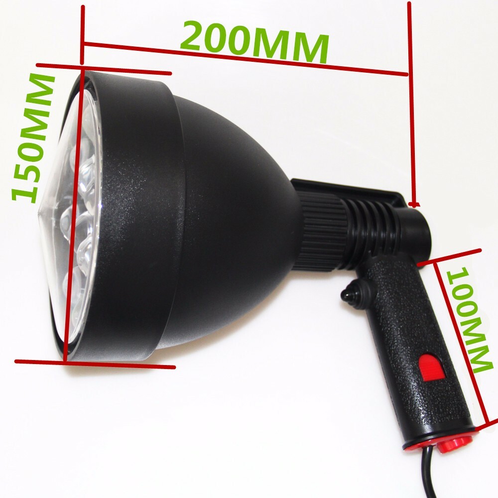 Powerful 12v Corded LED Handheld Spotlight Spot Light Hunting/Camping 5400LM 60W