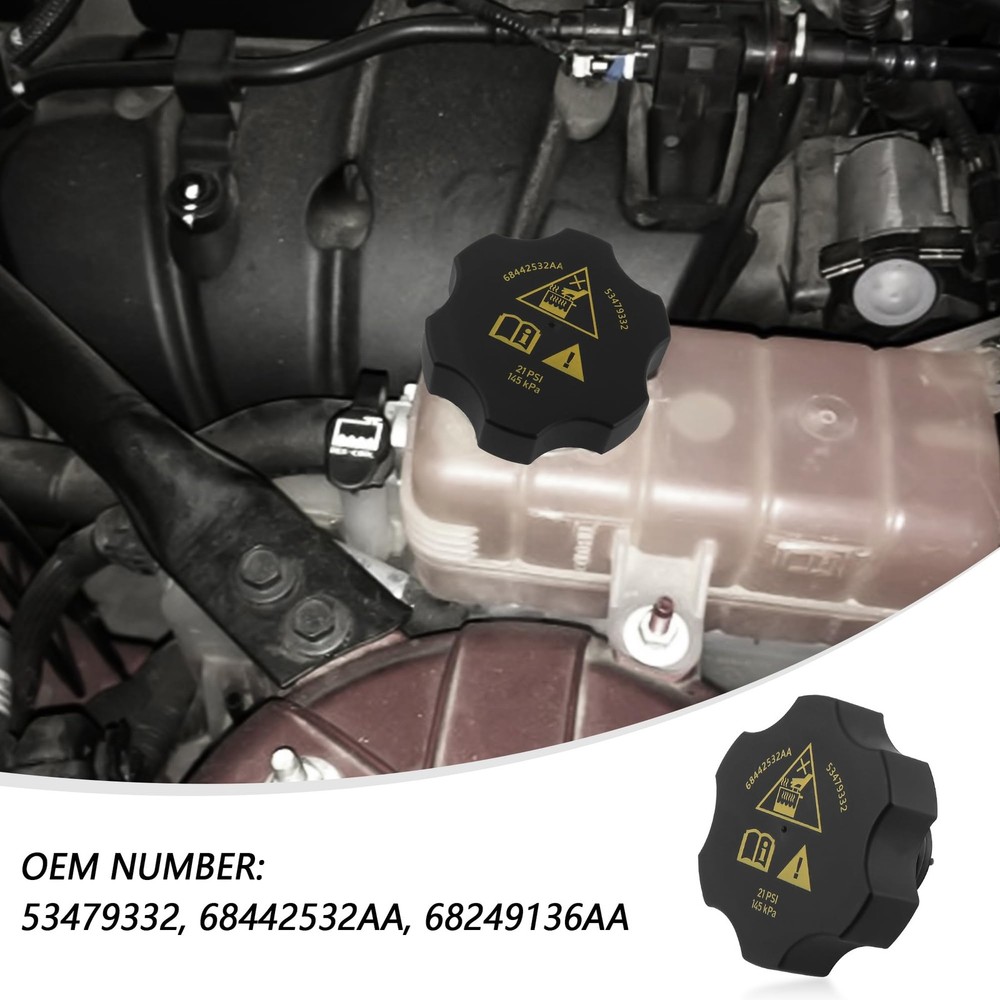Car Radiator Cap Replacement 2.60*2.60*1.50 inch, Black