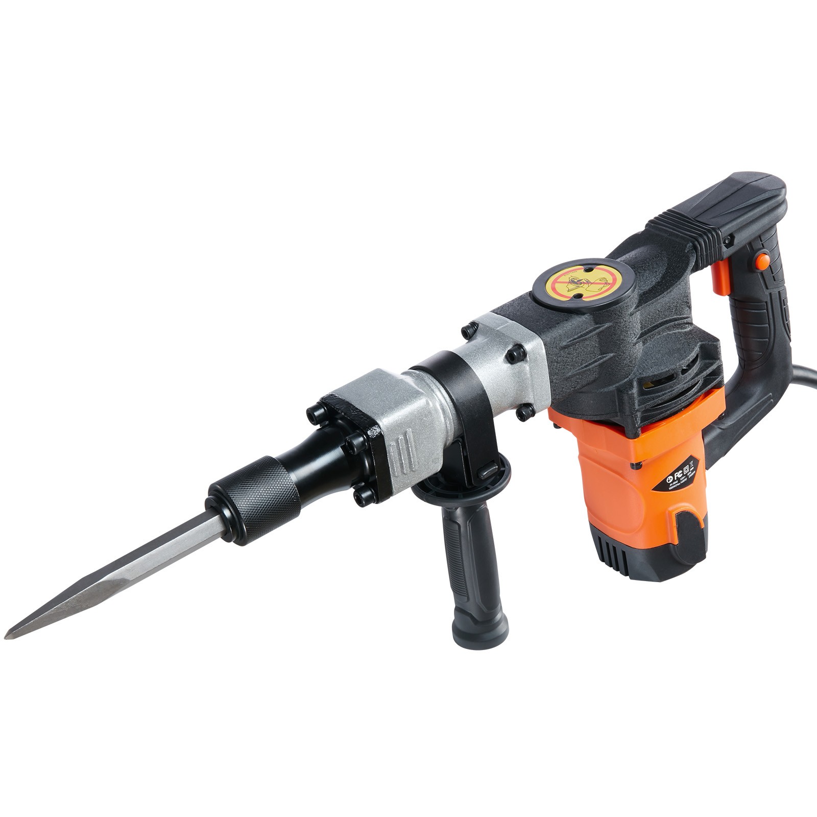 VEVOR Demolition Jack Hammer Concrete Breaker 1400W Electric Hammer 2 Chisel Bit