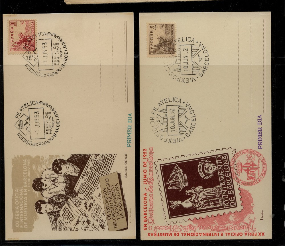 Spain  2  nice stamp show  cards       KL1226