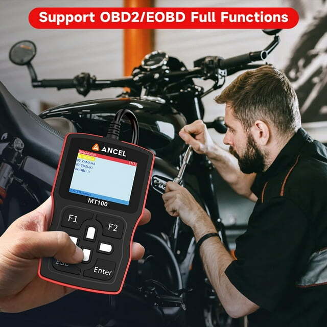 ANCEL MT100 Motorcycle Diagnostic Scan Tool Code Reader ABS Engine Code Scanner