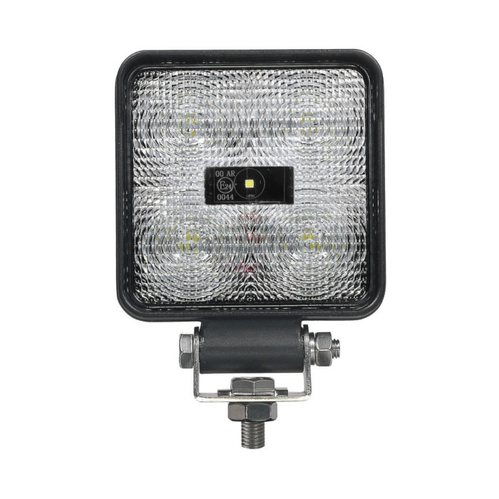 8159 LED 4" Square 5 Diode Clear Lens, Black Stud Hardwired Stripped Work Light