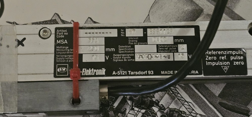 RSF Elektronik A-5121 Tarsdorf 93. Austria. Linear Scale/Linear Encoder.