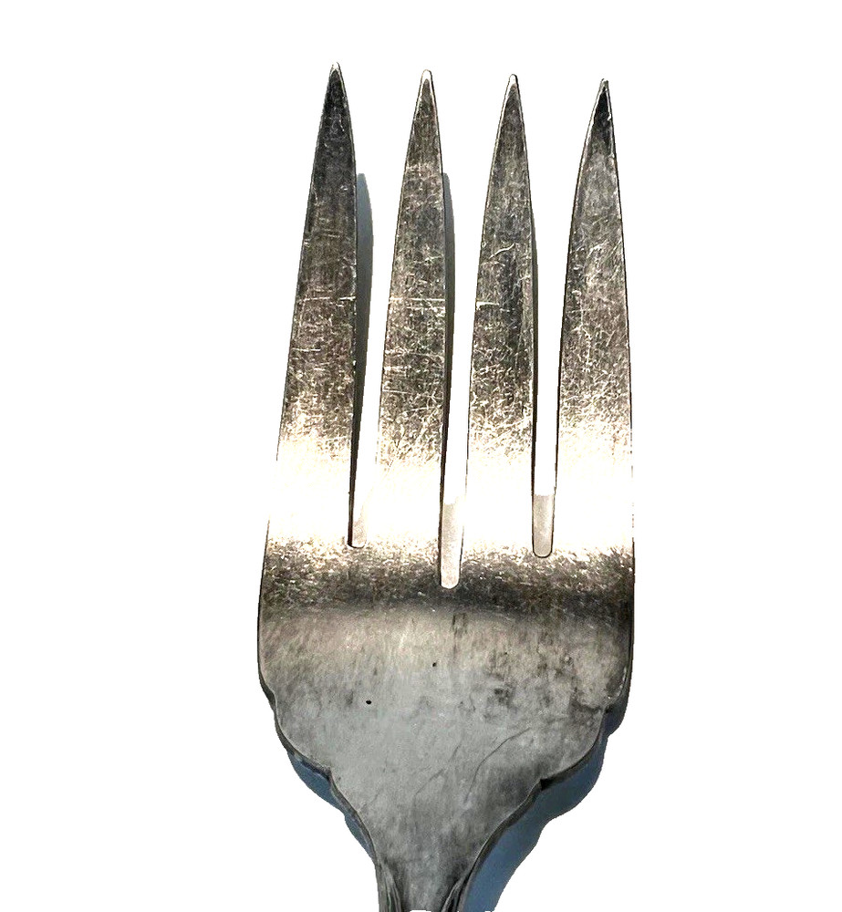 Prestige 4 Star Silver Plate Floral DISTINCTION Pattern Serving Fork