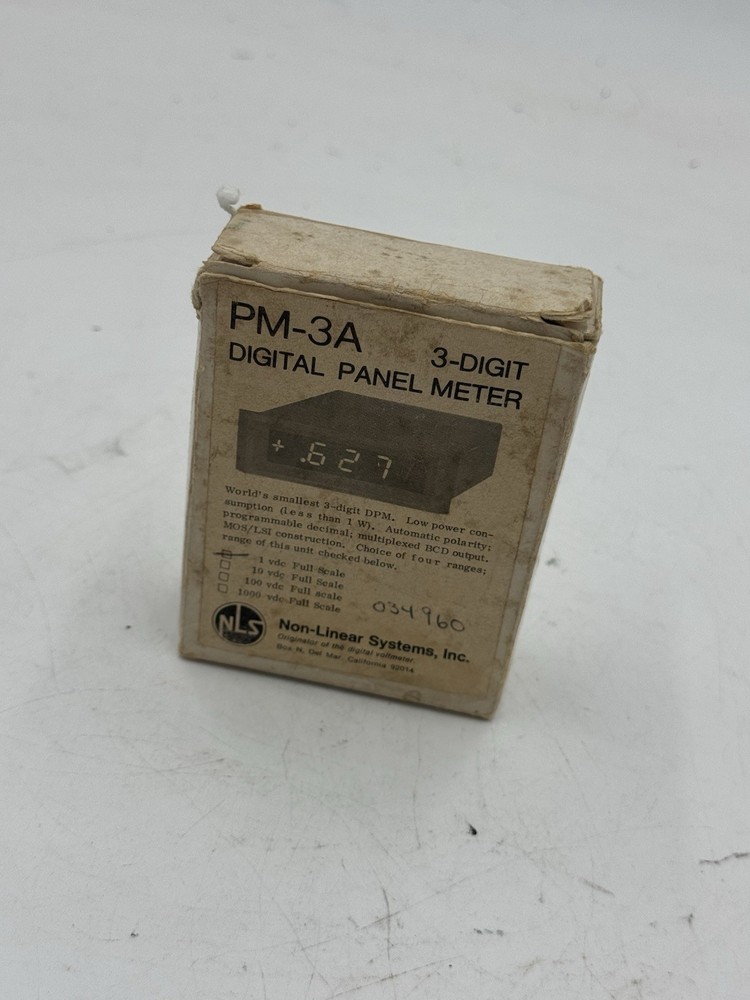 Non Linear Systems PM-3A Digital Panel Meter 3-Digit NOS