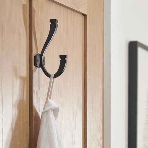 Coat Hooks - Pack Towel Hooks Robe Hooks Decorative Wall Hooks 3 Matte Black