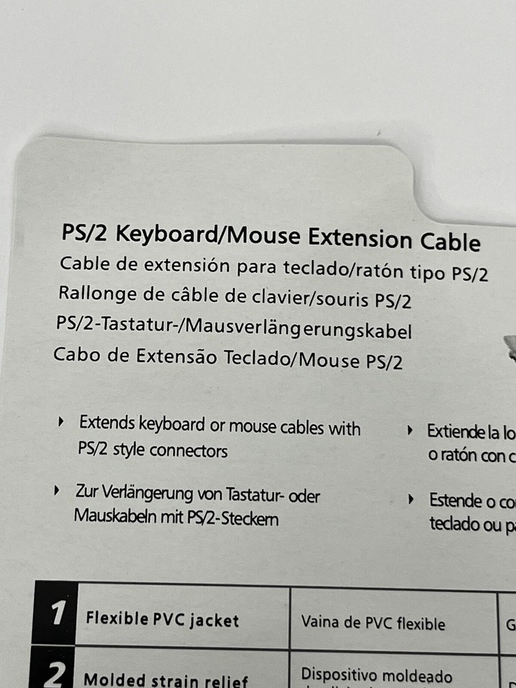 Tripp Lite PS2 Keyboard Mouse Extension Cable Kit Model P222-010