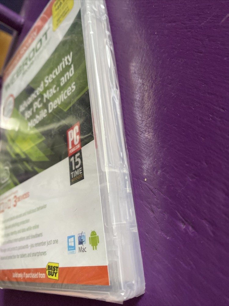 Webroot SecureAnywhere Antivirus Software Internet Security 3-Device