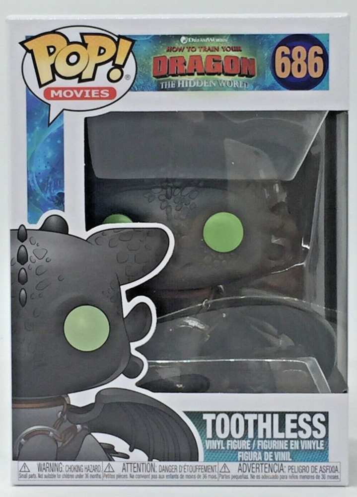 Funko POP! How to train your Dragon Toothless #686 with POP Protector