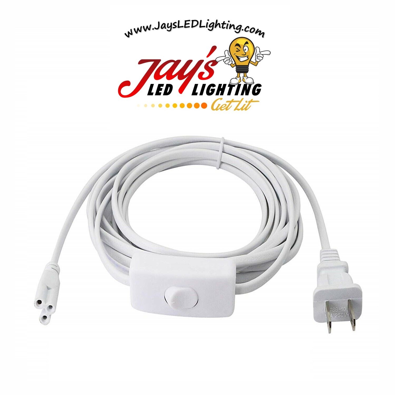 1.5FT, 3FT, 6FT 3 Prong Power Cords for use with T5/T8 LED Integrated Lights