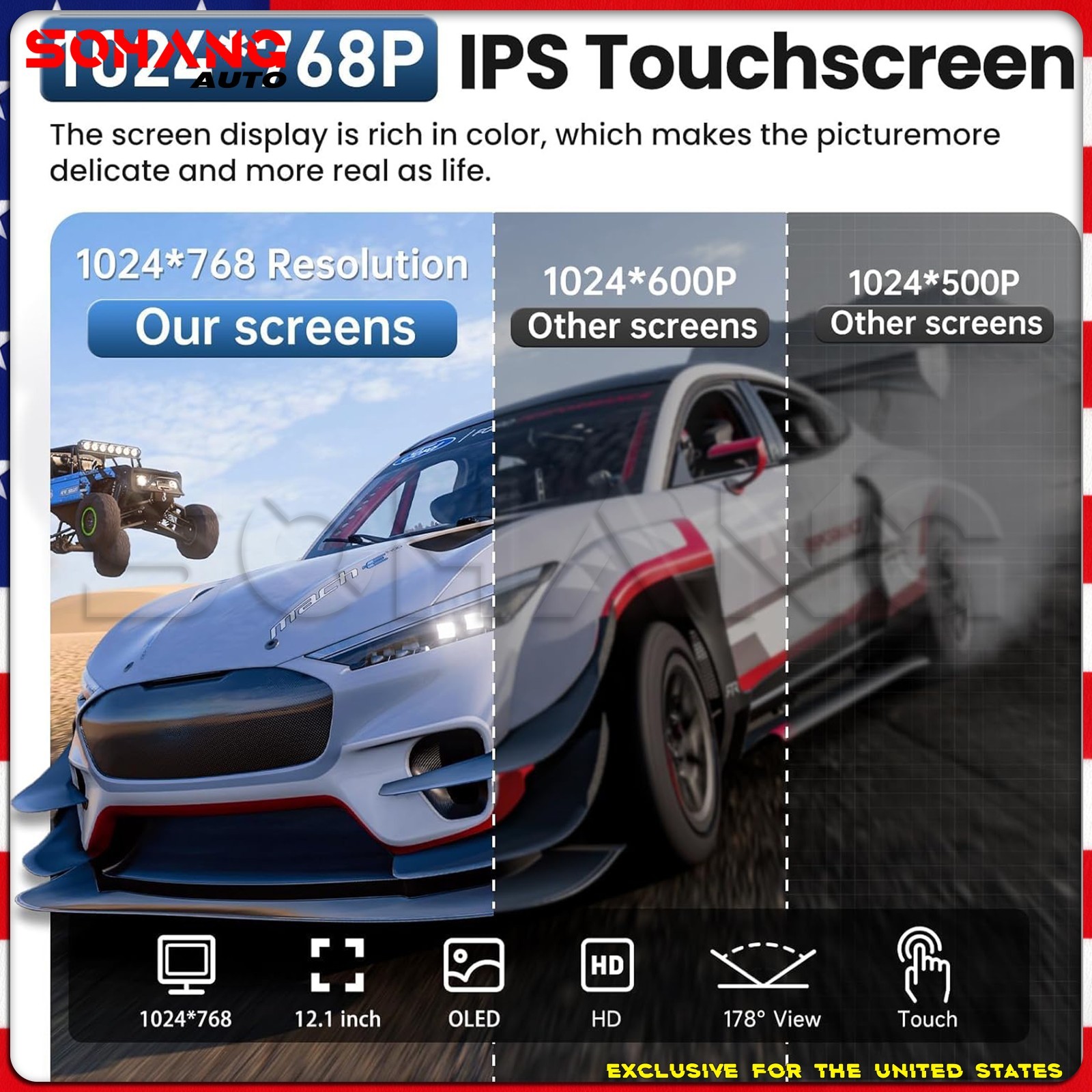 SoHang | 12.1'' Car Radio Stereo CarPlay For Ford F150 F250 F350 Tesla Style GPS