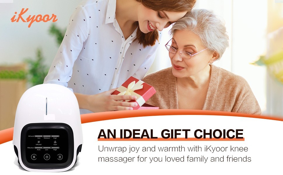 Wireless Knee Massager with Heat Vibration Massage LED Screen Infared Therapy