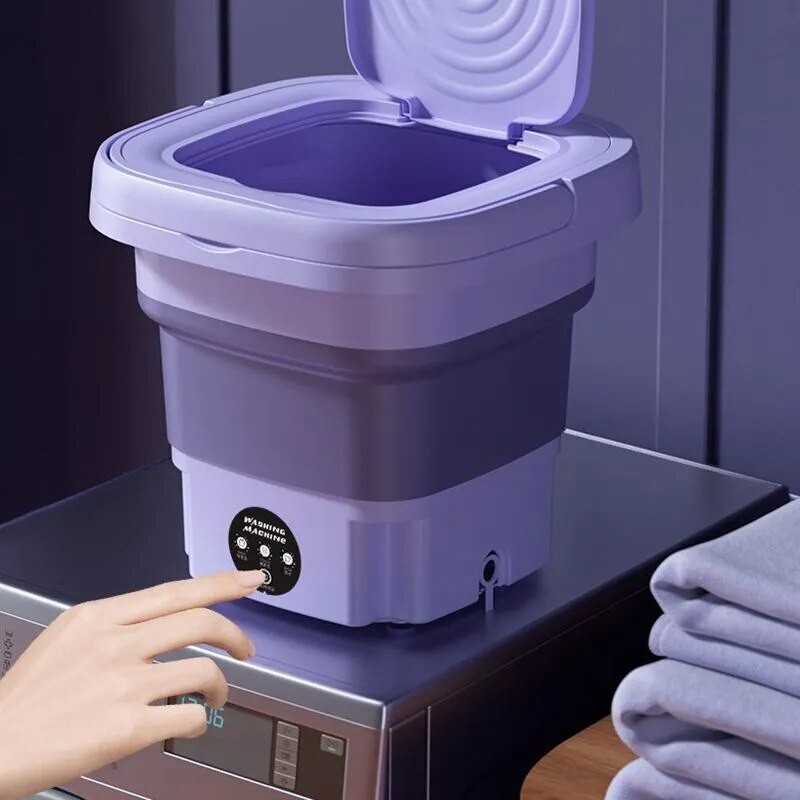 8L Mini Washing Machine Folding Portable Sterilization Drying Laundry Machine