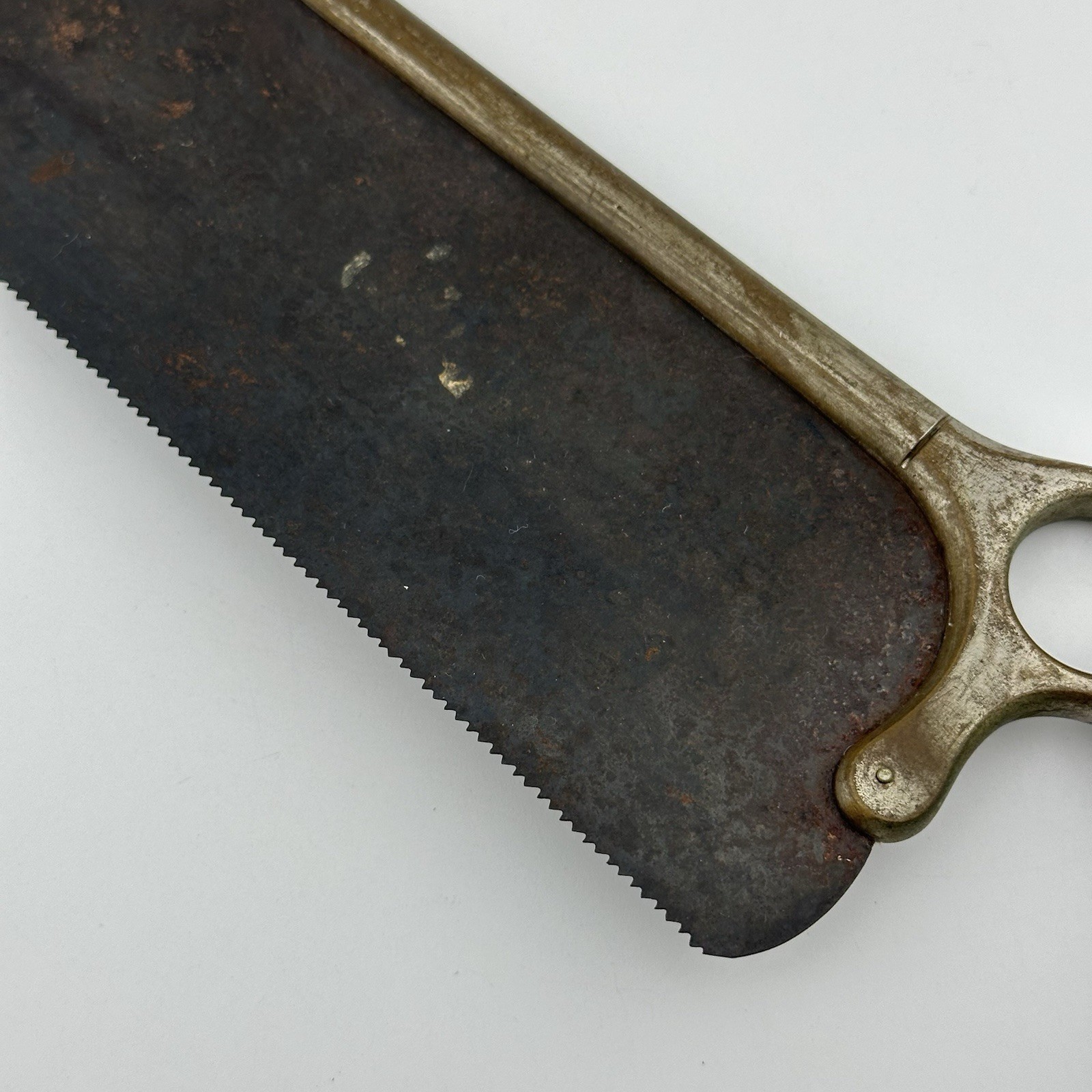 Antique 1800s US Civil War Era Leslie & Co Surgeon Amputation Bone Saw Doctor