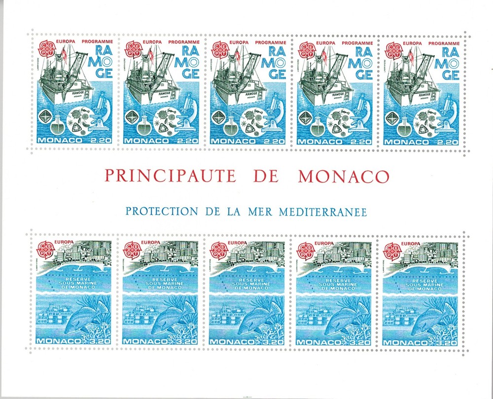 Monaco Stamp Sheetlet Block No. 34 New ** MNH