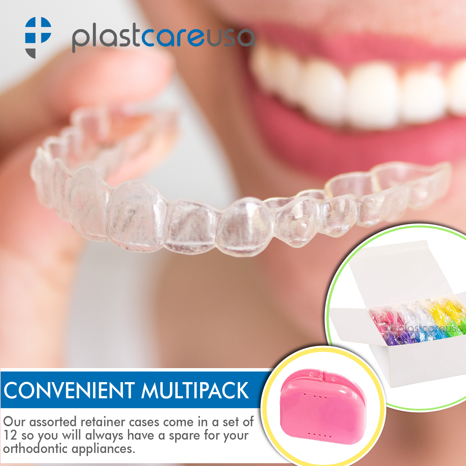 12 Sealed Assorted Dental Retainer Boxes Denture Case, Mouthguard Containers Box