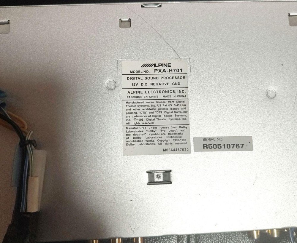 ALPINE RUX-C701 PXA-H701 Multimedia Manager Digital Sound Processor