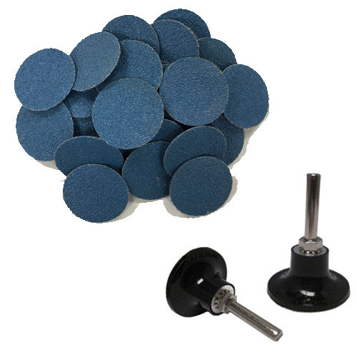50 2" Roloc Zirconia Quick Change Sanding Disc40 Grit and Mandrel Disc Holder