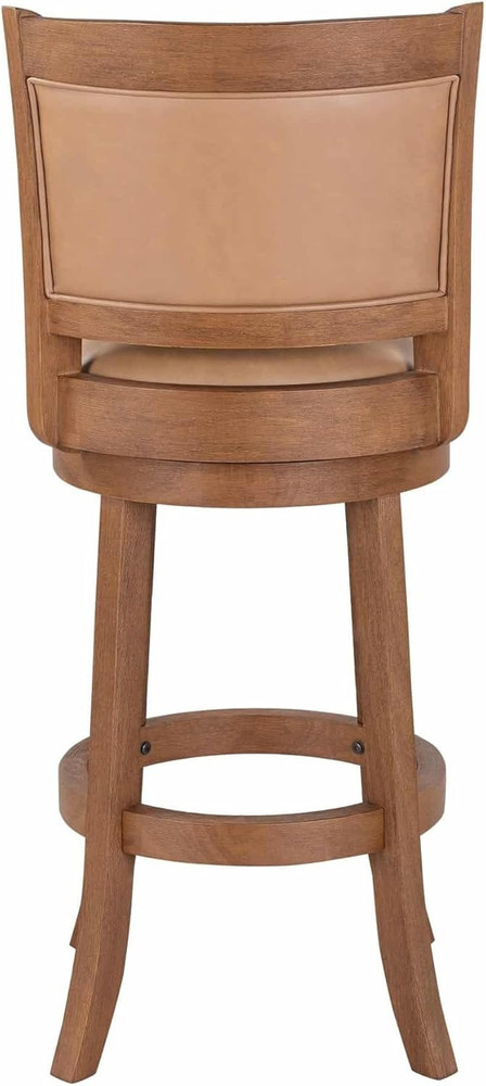 Augusta Swivel Bar Stool Chestnut Wire Brush.................