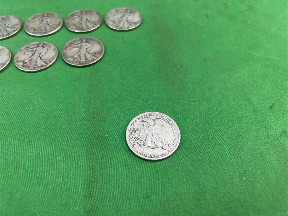 Walking Liberty Half Dollar Coins (x10)