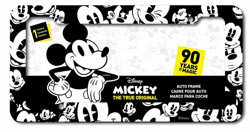 Chroma Graphics Mickey Mouse Emoji Heads Plastic Plate Frame