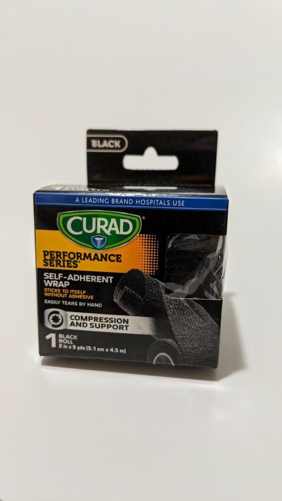 CURAD Performance Series Self Adherent Wrap Black 2"x5 yds. 3 pack