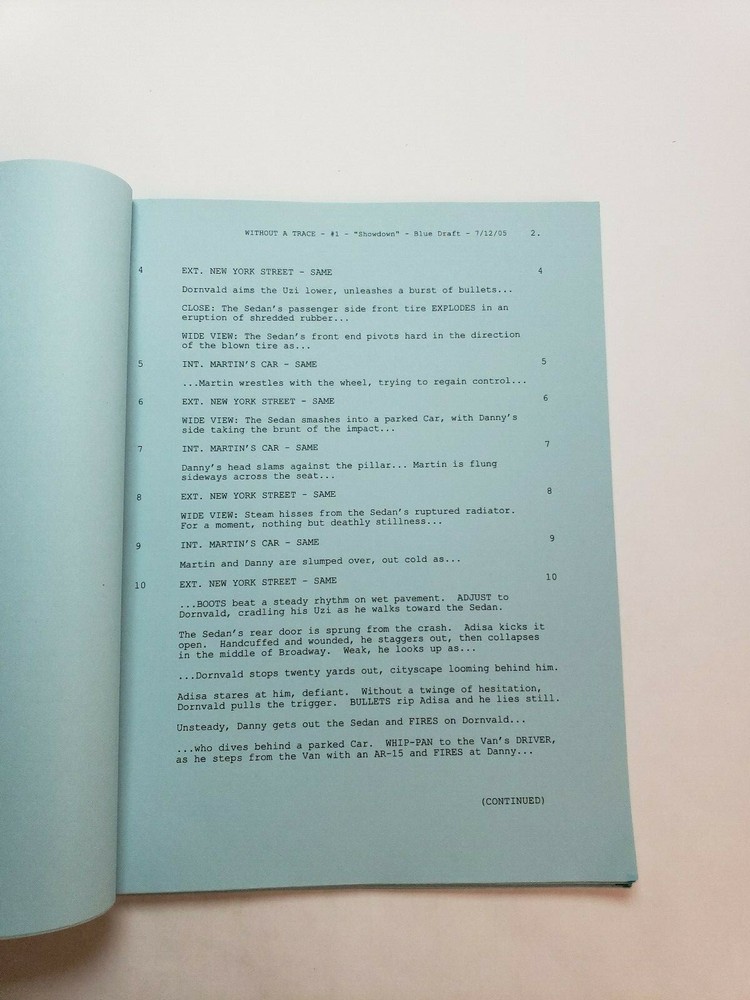 WITHOUT A TRACE / David Amann 2005 TV Script, Anthony LaPaglia "Showdown"