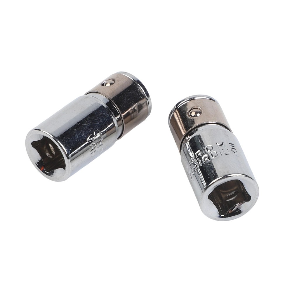 2x 1/4 Square Drive To 1/4 Hex Socket Bits Converter Screwdriver Bit Adapter