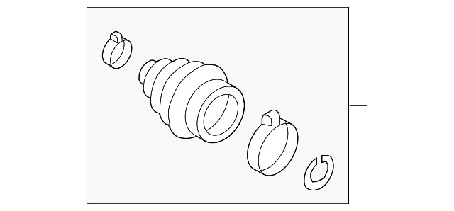 Genuine Cv Joint Boot Kit 80A-498-203-B