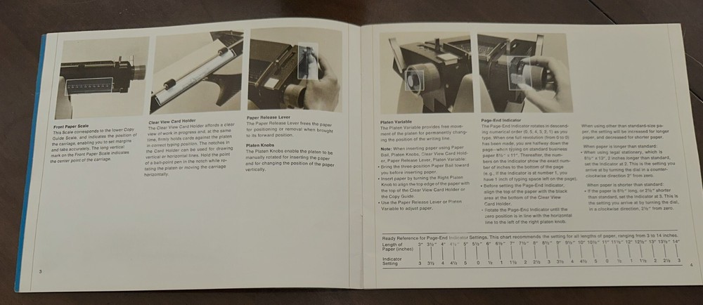 (1967) IMB Model D Typewriter Operating Instructions Booklet