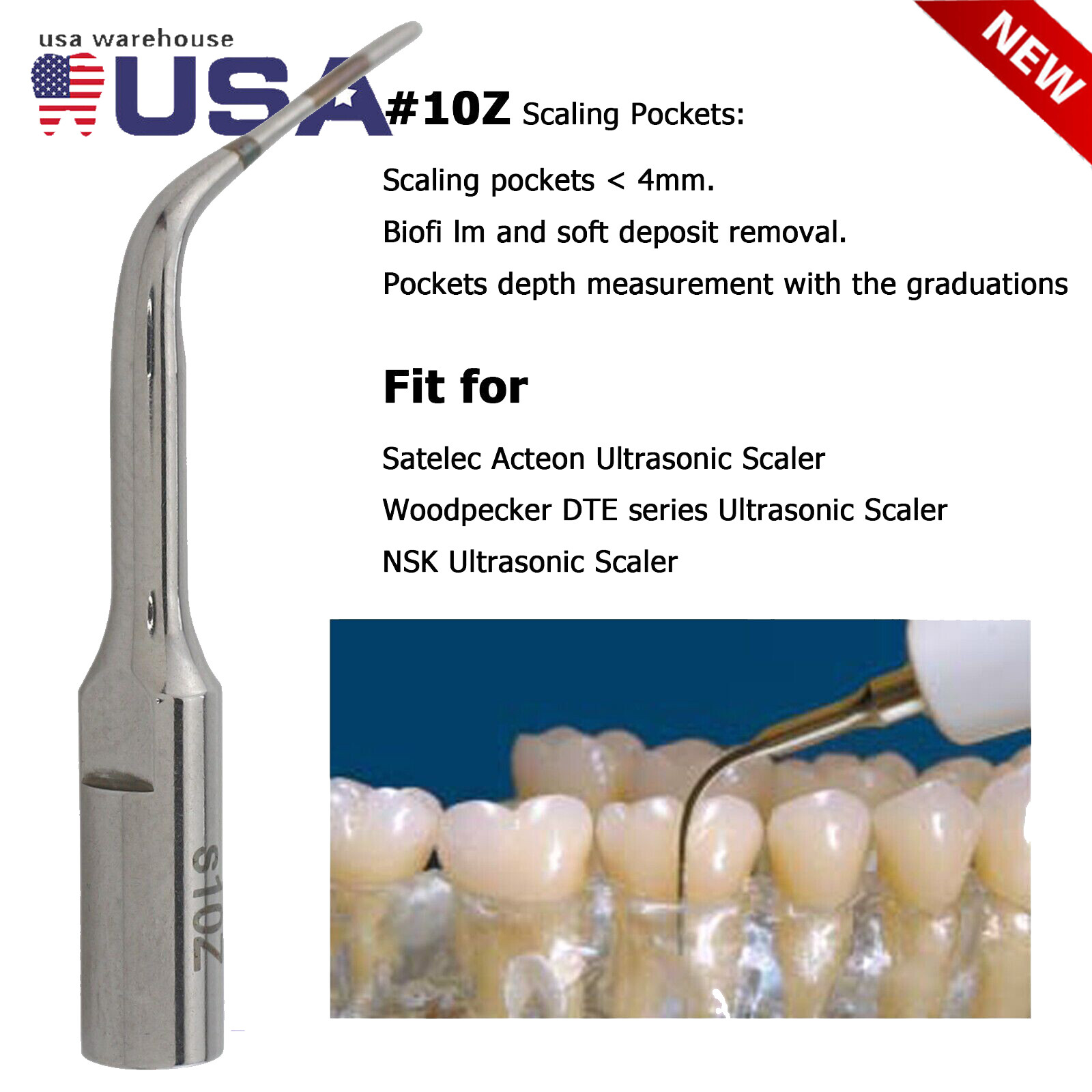 Fit Satelec ACTEON Newtron Handpiece Tips Dental Ultrasonic Piezo Scaler Scaling