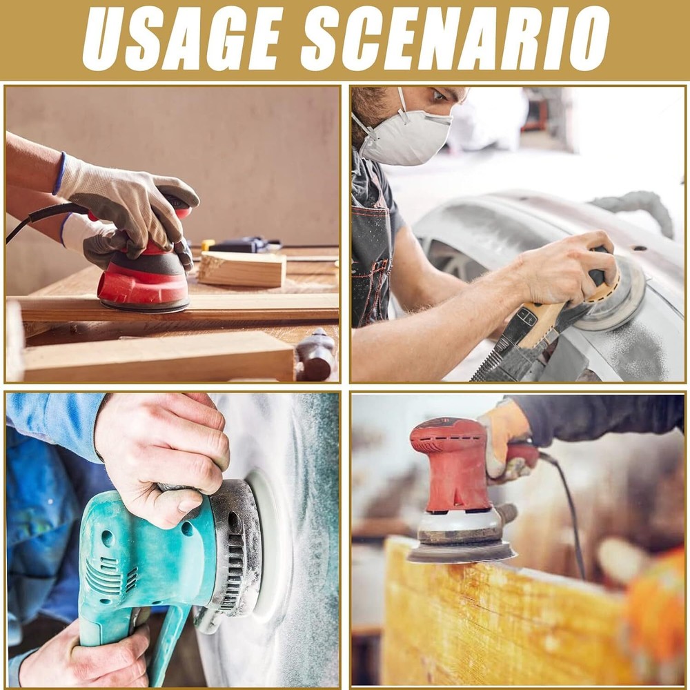 10-Pack Pure Sanding Surface:Premium 9" Yellow Discs with Solid Backing 220Grit