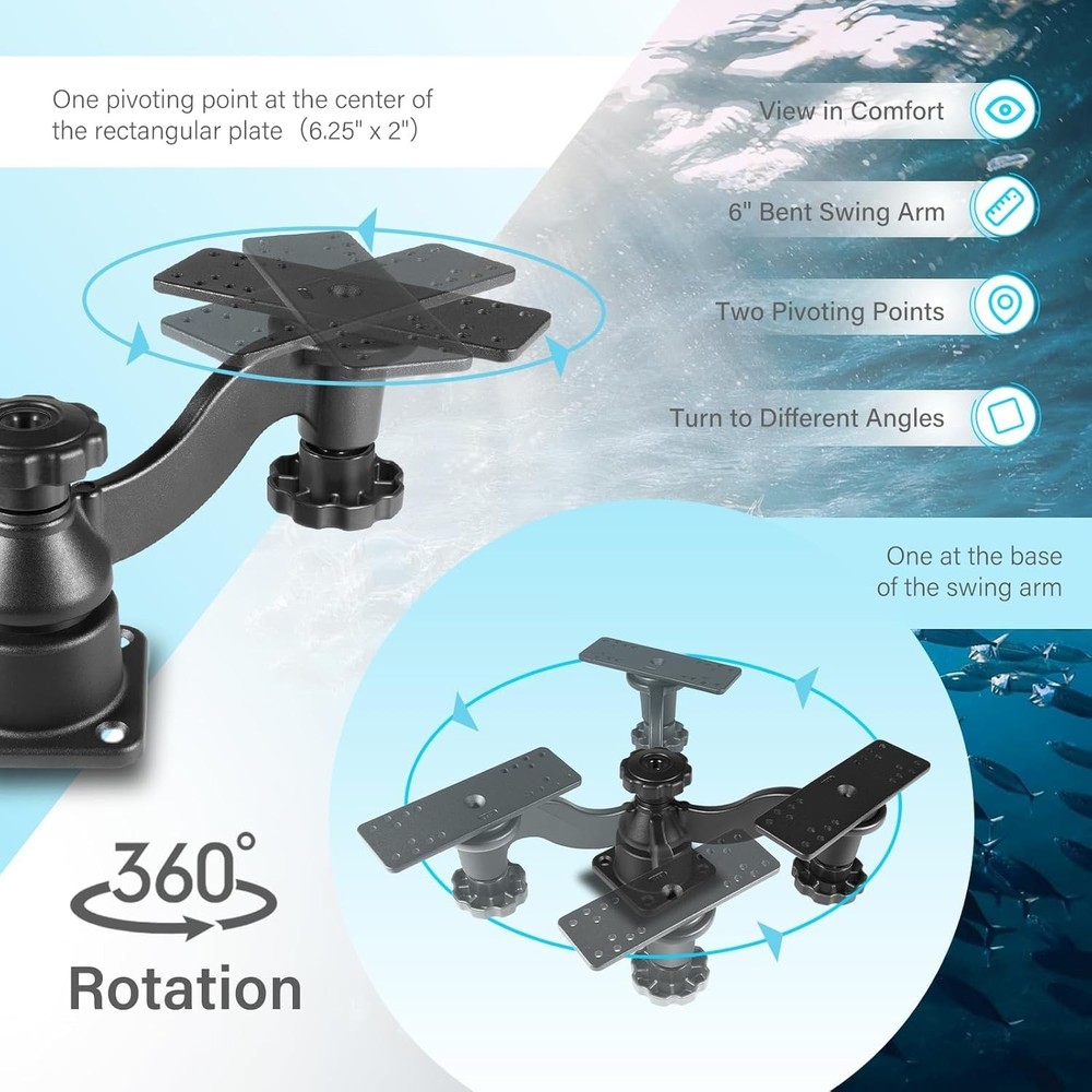 Replace RAM-109HU Horizontal 6" Swing Arm Mount for Fishfinders & Chartplotters