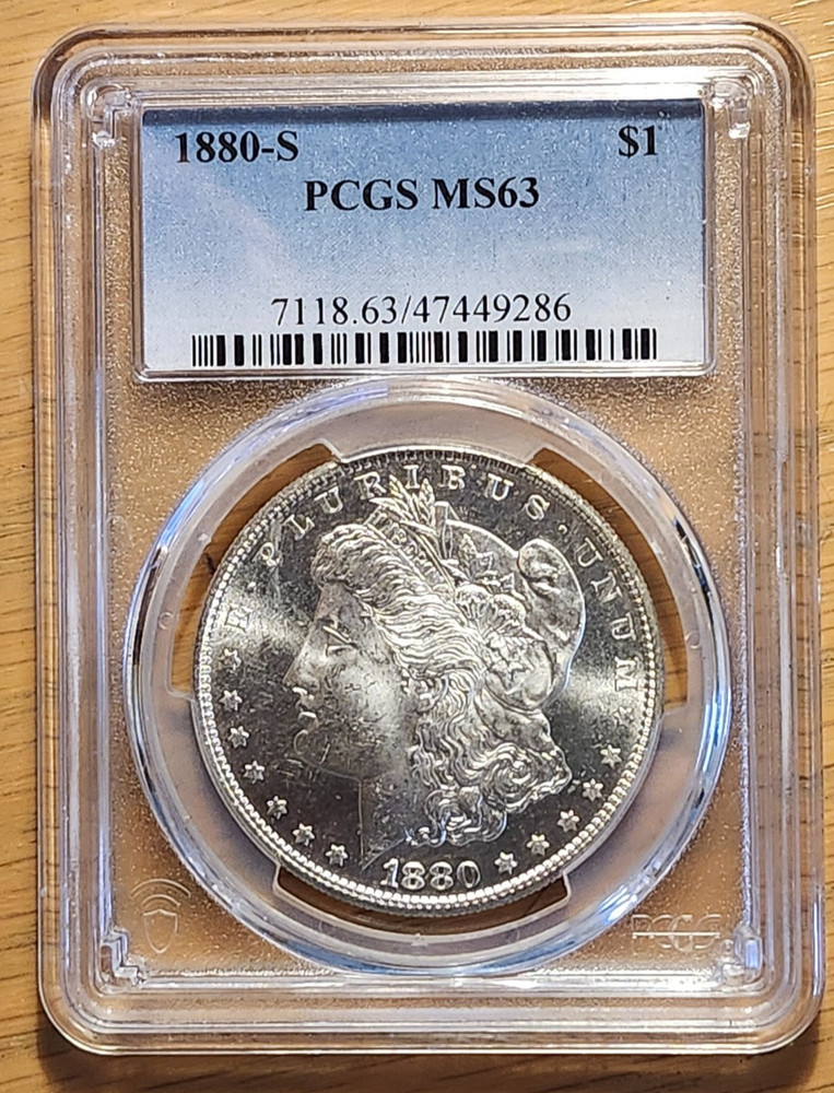 1880 S PCGS MS63 MORGAN 90% SILVER