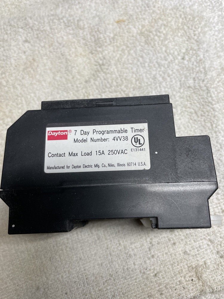 Dayton 7 Day Programmable Timer Model Number:4VV38 .