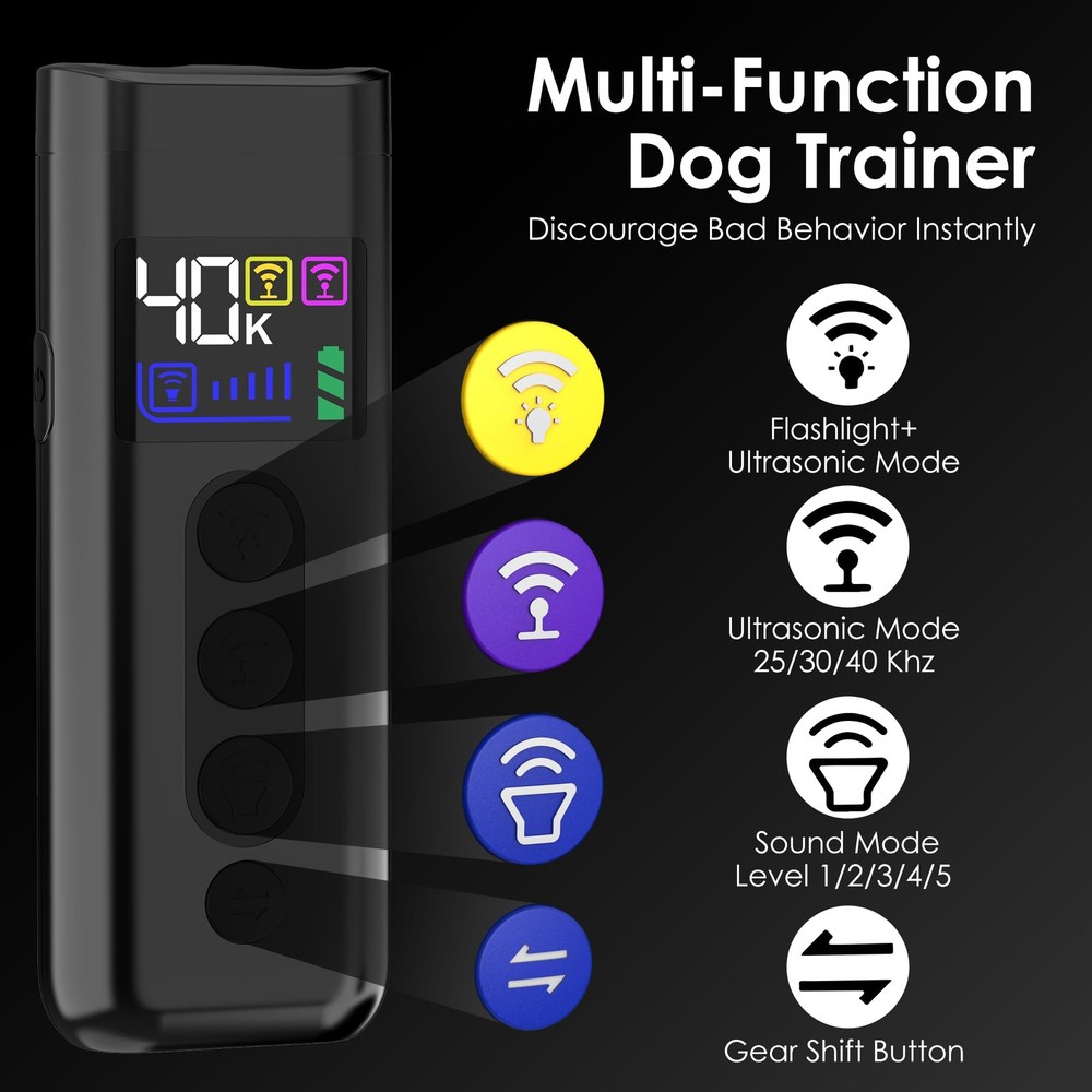 Dog Bark Deterrent Device, 65 FT Range,3X Ultrasonic Bark Deterrent Device & ...