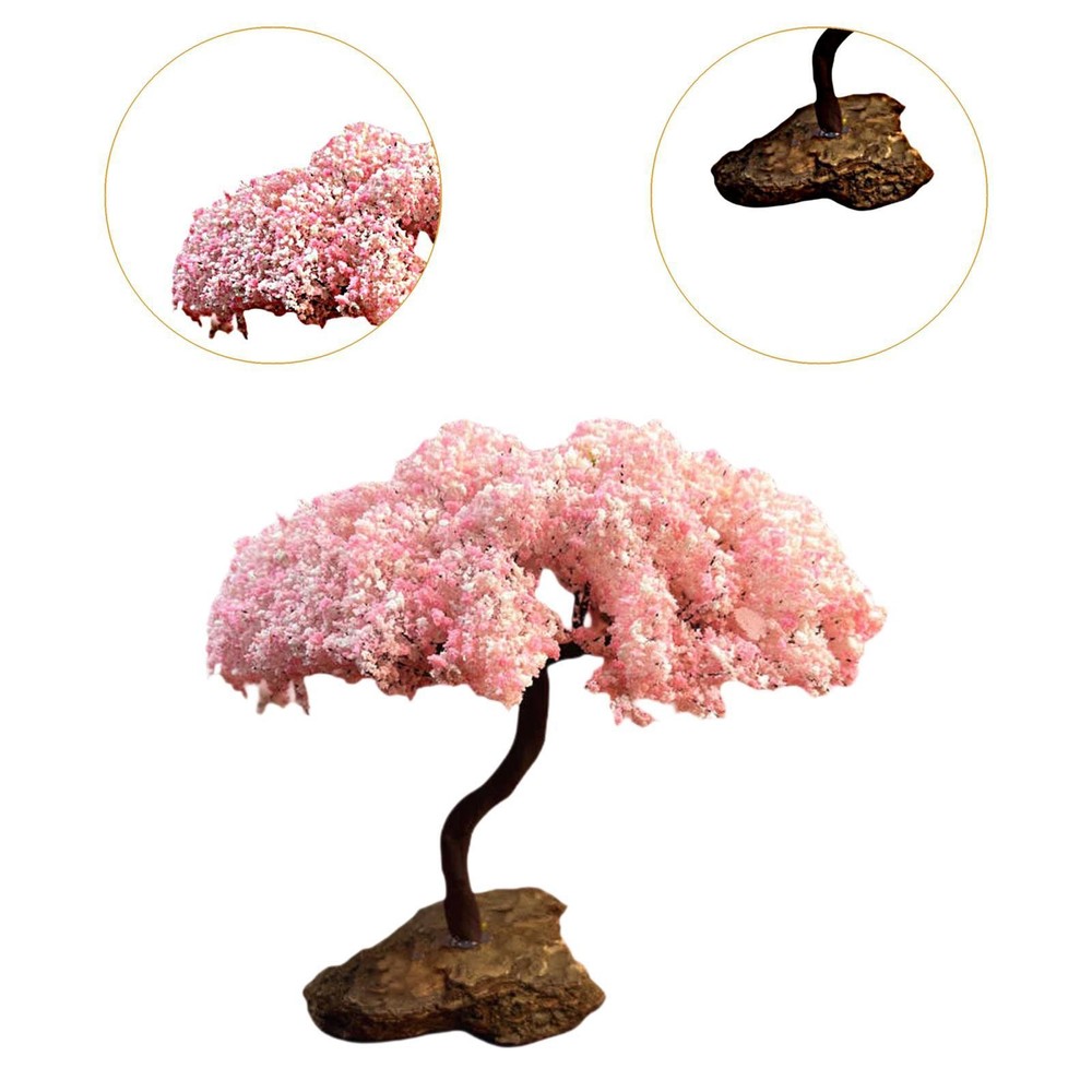 Tree Model Cherry Blossom Tree Simulated Mini Artificial Tree Ornament for