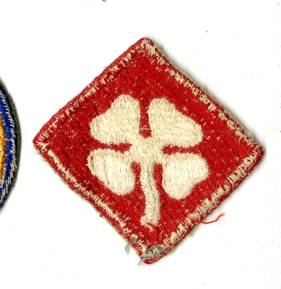 Fourth Army White Back Patch Cut Edge Vintage Pearl Harbor Pacific Training