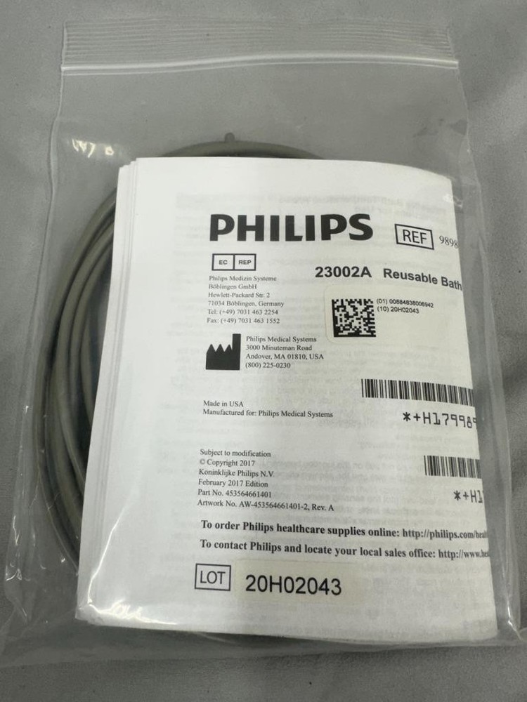 New Philips 23002A Reusable Ice Bathe Temperature Probe