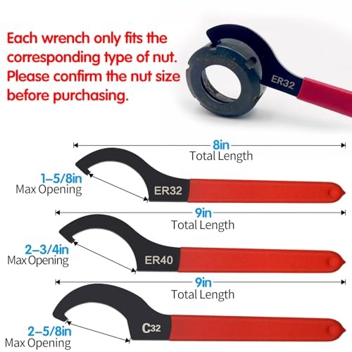 Mdvora Coilover Spanner Wrench Set, C-Shape Shock Spanner Hook Wrench 6pcs