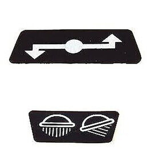 Steering Column Indicator Lights Cover Label Decal Sticker Triumph Spitfire TR6