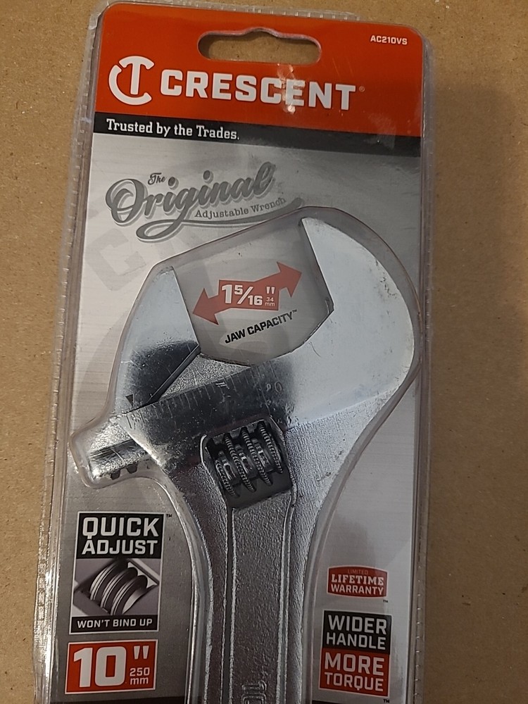 NEW Crescent 10 In. Adjustable Wrench AC210VS Crescent AC210VS Quick Adjust