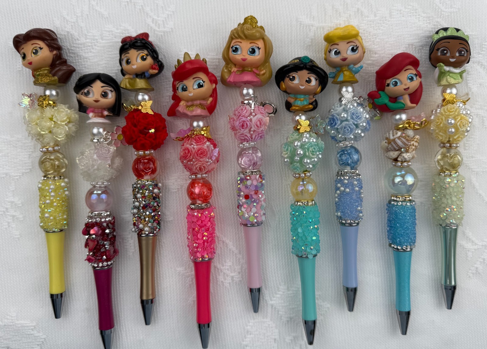 Custom beaded pens. Bling Fairytale! Luxury! Gifts. Basket filler. Journal.teen