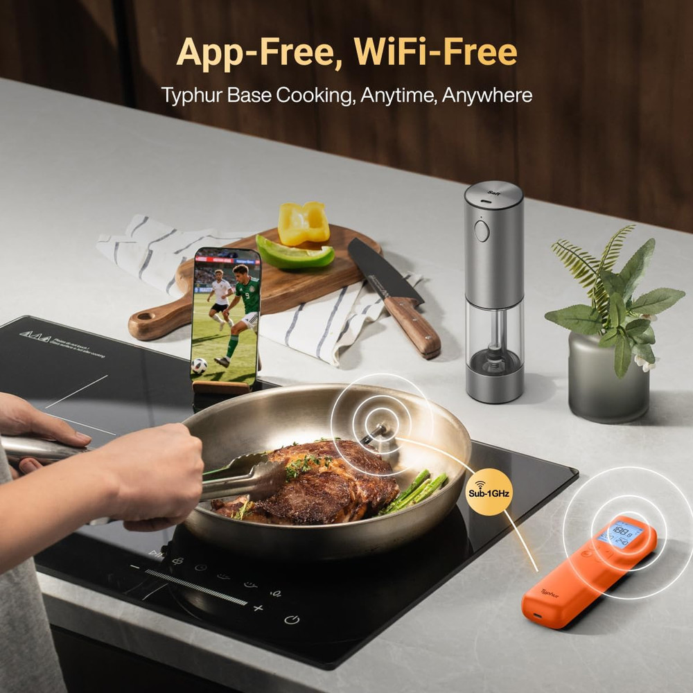 Typhur Sync Gold Lite Smart Wireless Thermometer - Model WT10 in Orange